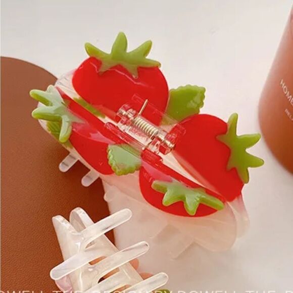 Strawberry Iridescent Claw Clip Hair Accessory - Picture 5 of 9